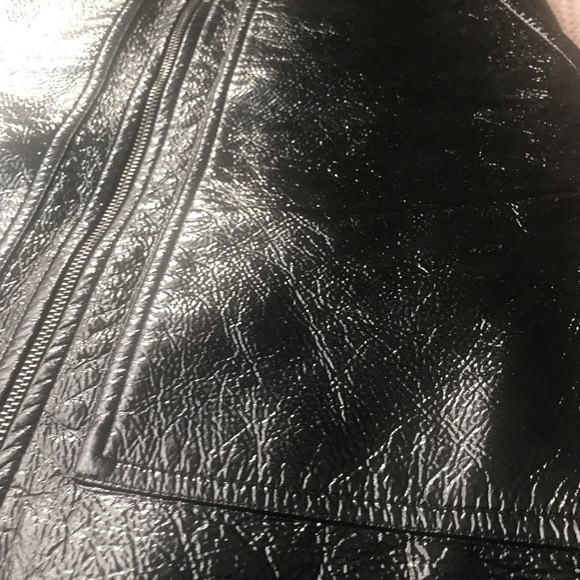 H &M faux leather black shiny in excellent condition size us 6 - Picture 11 of 16